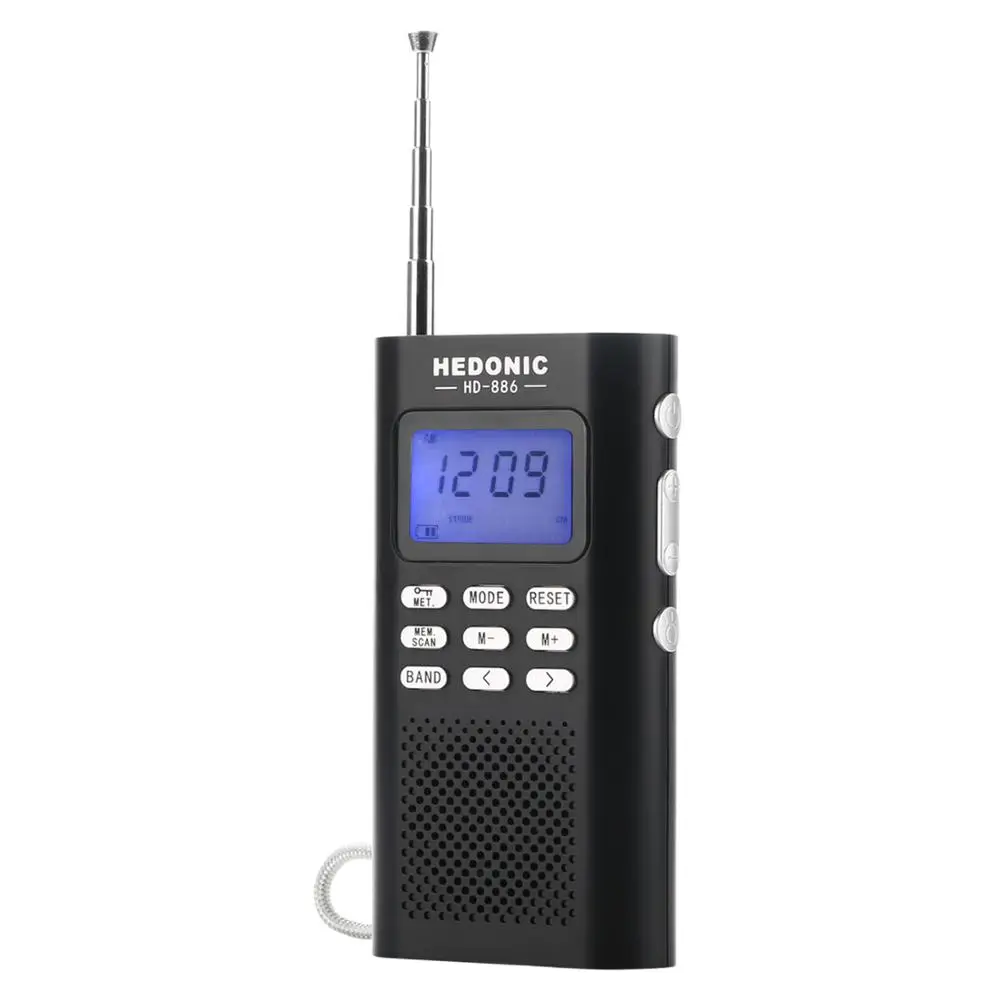 Подарок для пожилых многодиапазонный мини fm am sw портативный Радиоприемник со светодиодным