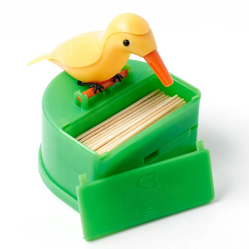 Automatic Storage Toothpick Dispenser Toothpick Holder Bird Shape Smart Toothpick Box