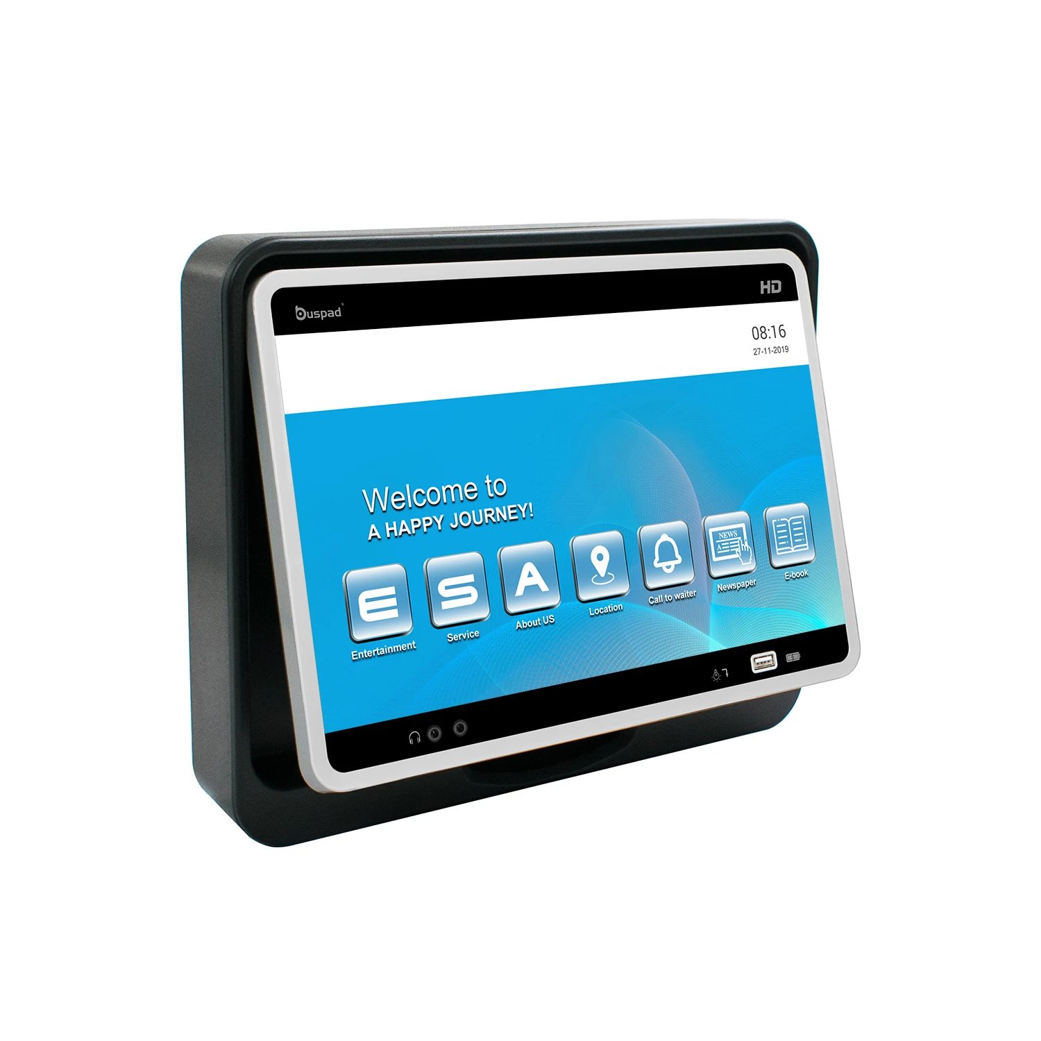 13.3 Inch Android Monitor for Bus back seat multi media player Bus VOD system for coach, van, business car
