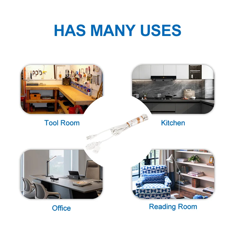 Power Cable 2 Pin American Polarized 12-20AWG Extension Cord Power