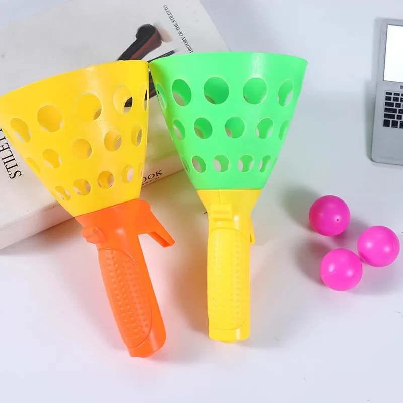 Outdoor Indoor Game Activities for KidsAge 5+, Pop-Pass-Catch Ball Game with 2 Catch Launcher Baskets and 3 Balls
