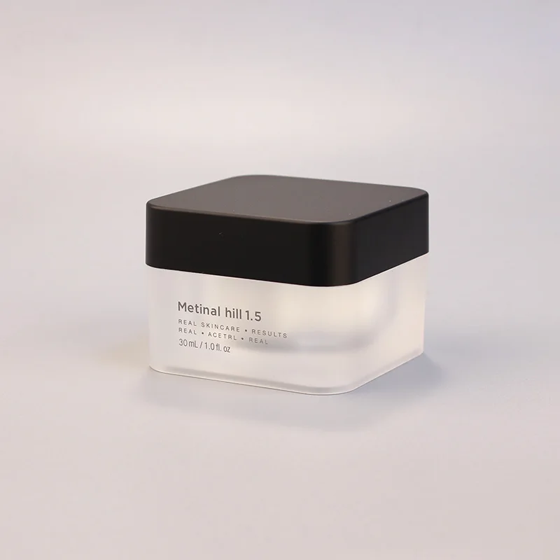 
High Quality Classic Design Square Cosmetic Cream Jar Acrylic Skin Care Cream Jar Crystal Double Wall Cosmetic Container 