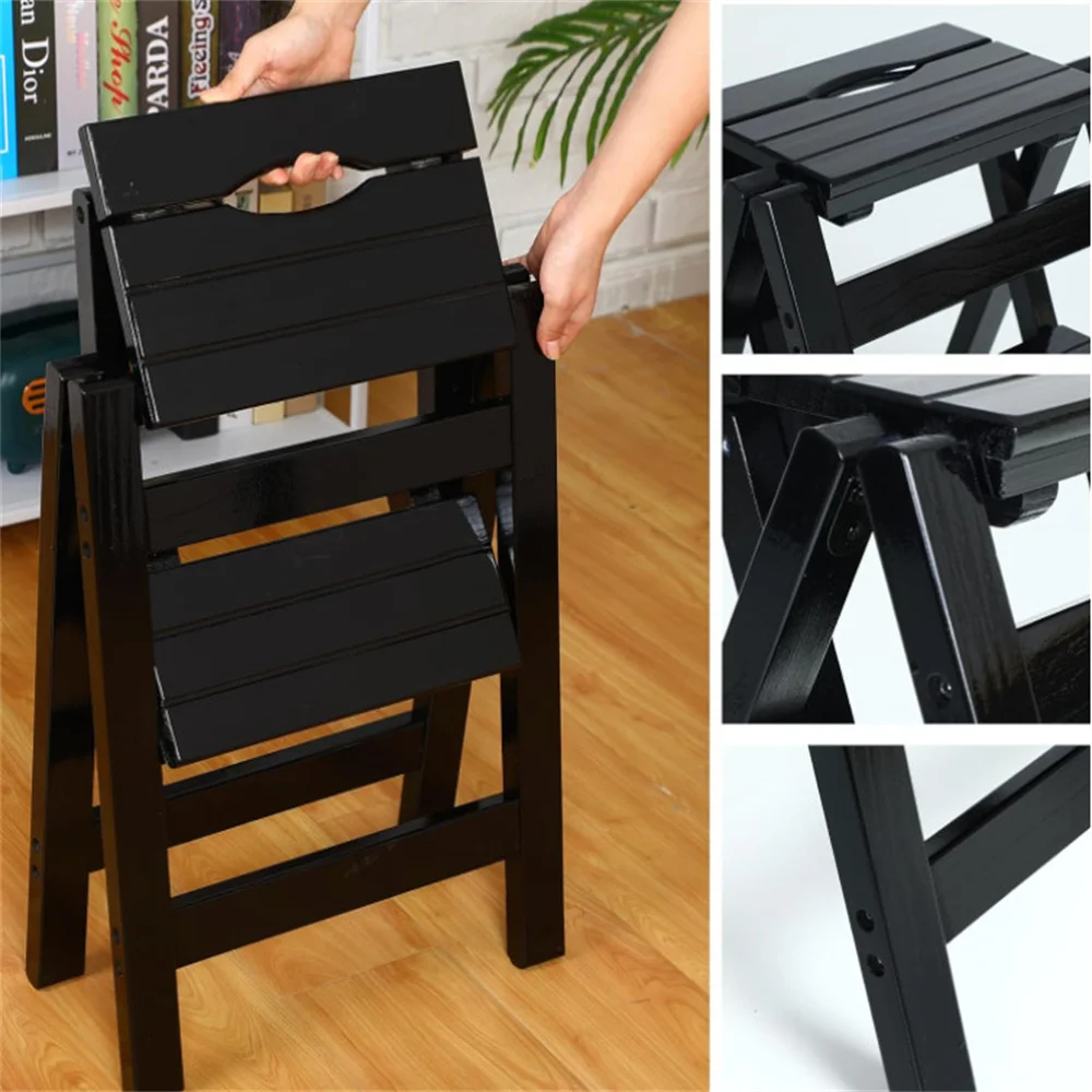 Kitchen Portable Solid Compact Step Ladder Chair High Quality Foldable Stool 2-Step