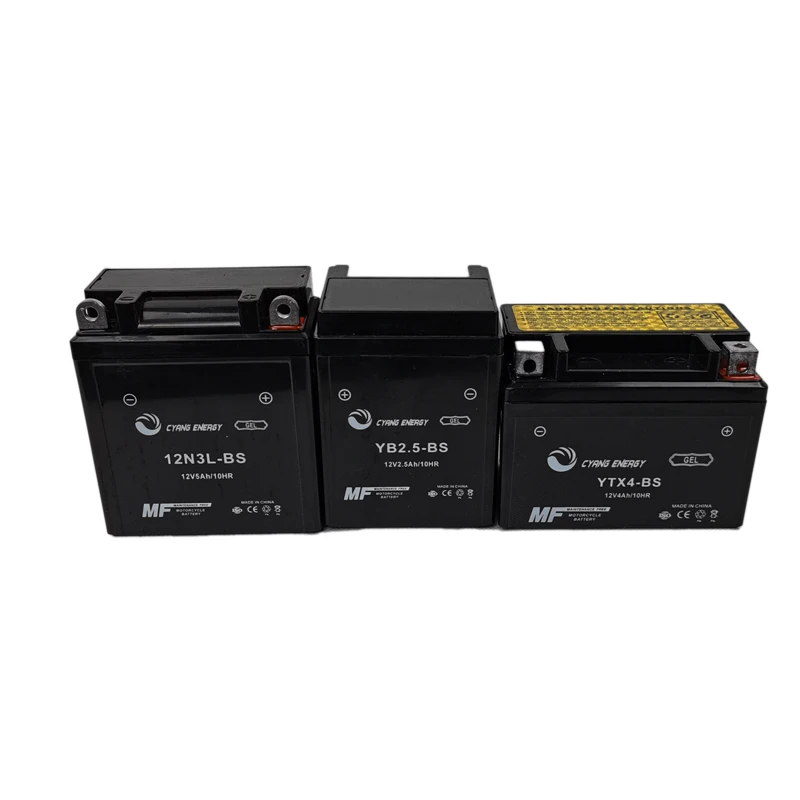 Factory wholesale long cycle life YTX4BS 12V4ah/10hr OEM CCA60 MF lead acid motorcycle battery