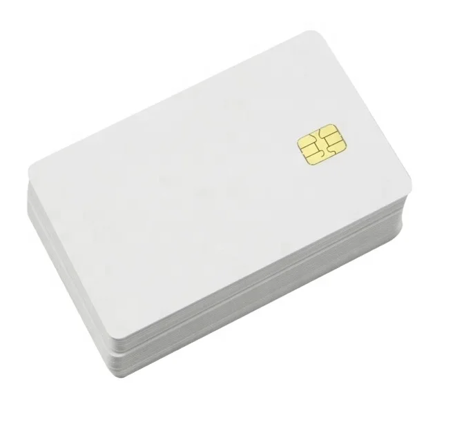 Factory price Contact & RFID Two Interface Smart Cards NFC 13.56mhz White Cards PVC Blank Card