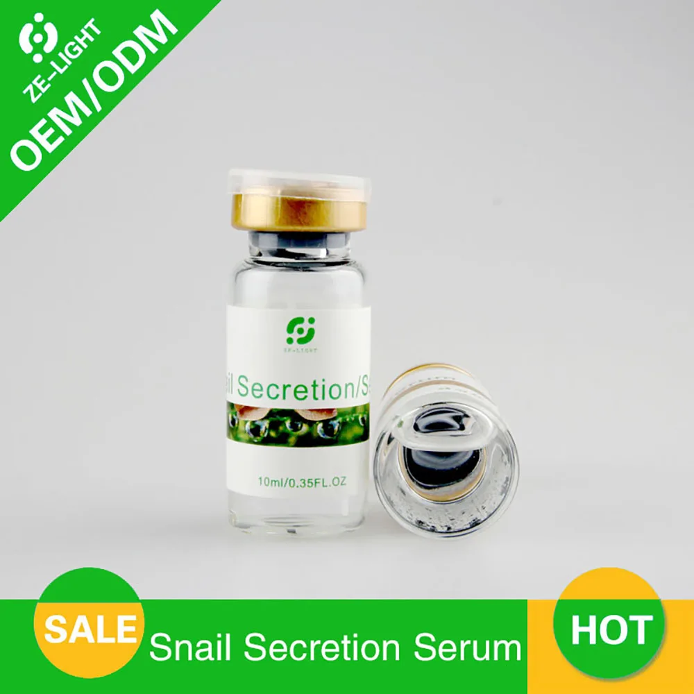 High quality snail100% hyaluronicy acidy liquid whitening spot shrink pores ampoule anti-acne regenerative Skin Care Serum