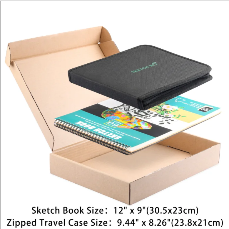 50pcs Sketch Lead Tool Set High-gloss Metal Pen Carbon Pen Painting Art Sketch Pencil Set Art Supplies Gift