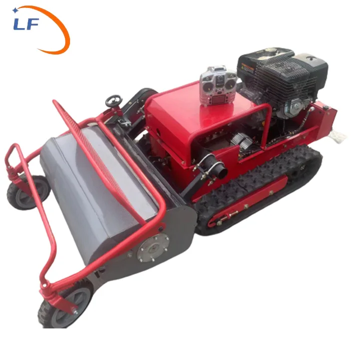 Factory supply small Remote Control Crawler Mower Gasoline Engine Lawn Mower for sale