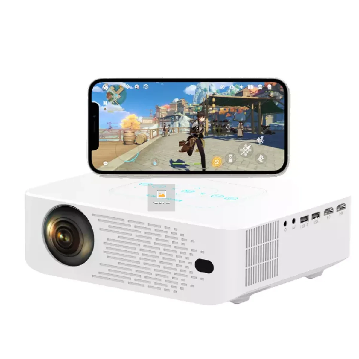 High Brightness 1080P android projector With Wifi Smart Battery Lcd Projector