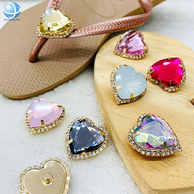 Modern Idea DIY Jewelry Big Quadrate Acrylic Stone Application For Flip Flop Ornament Bling Square Crystal Rivet Shoe Charms