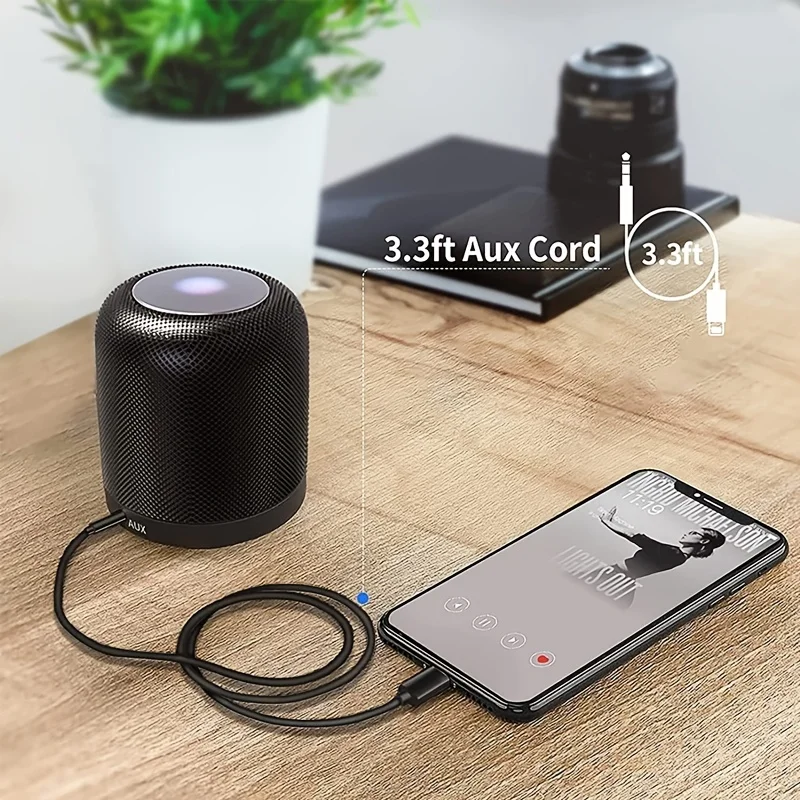 Premium FOR Light to Aux Cable for Phone 3.5 mm Headphone Home / Car Stereo Speaker and More 1M