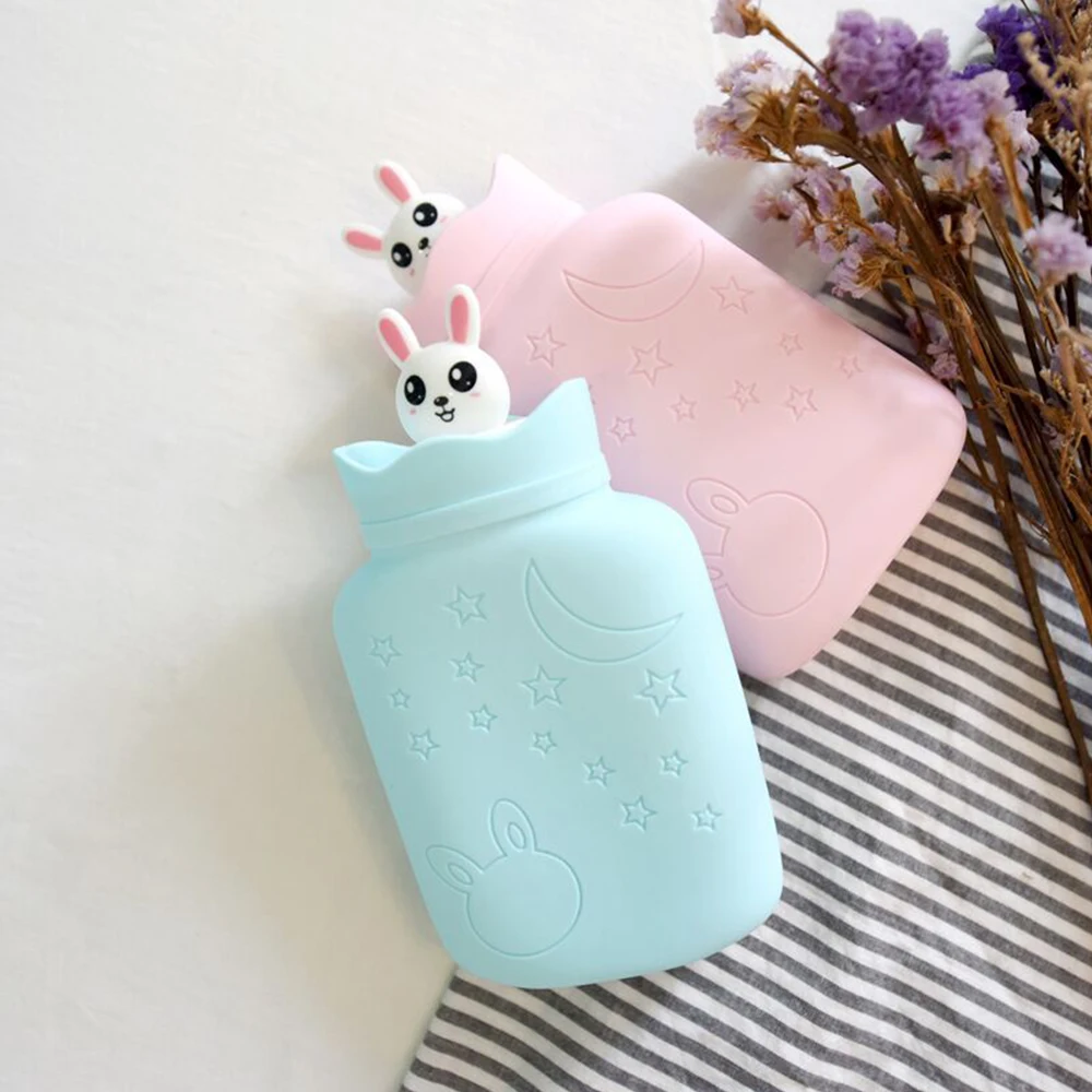 Microwave Heating Leakproof Rabbit Hot Water Bottle with Plush Cover