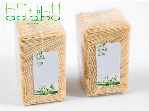 Bamboo Toothpicks Disposable Natural Fruit Double-Headed Tooth Stick Family Restaurant Nursing Tool Portable