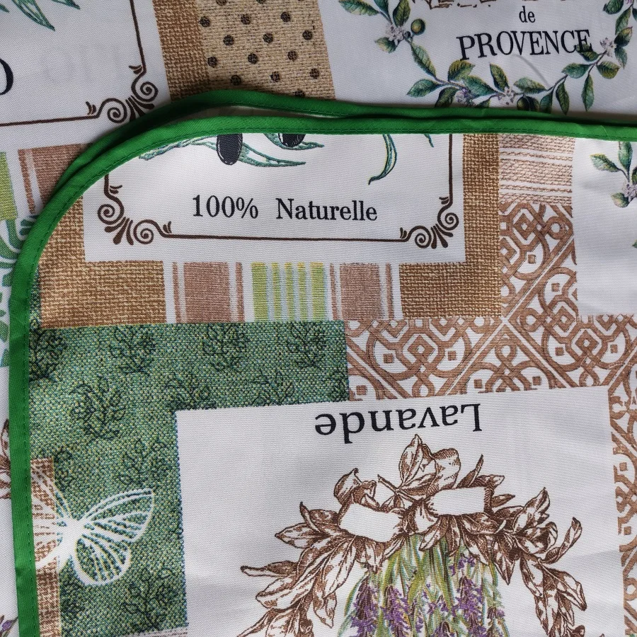 Lavender olive provence Stain Resistant Washable green Table Cloth for Upholstery