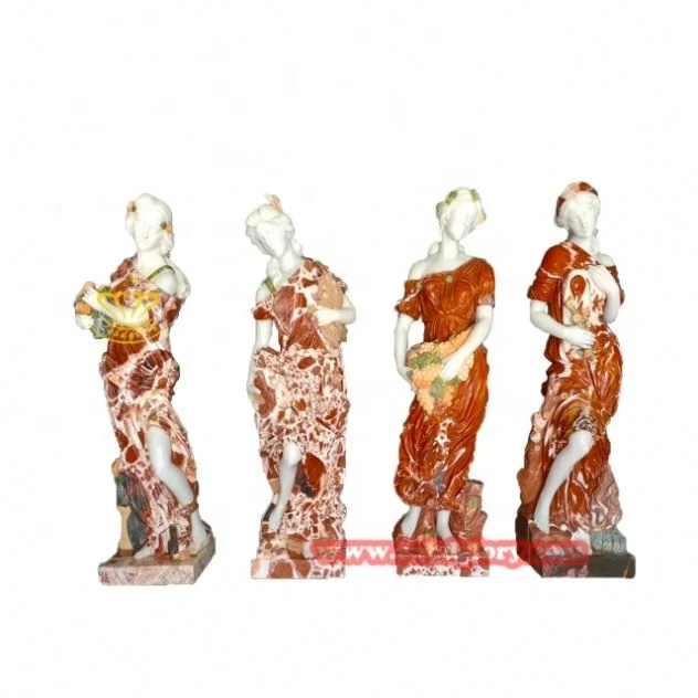 Outdoor Landscape Design ornaments sculpture Modern Marble Four Seasons Goddess Statues