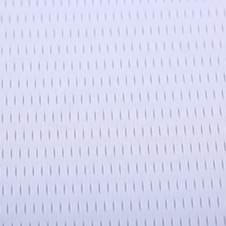 Jacquard white breathable polyester sport wear sports mesh fabric garment