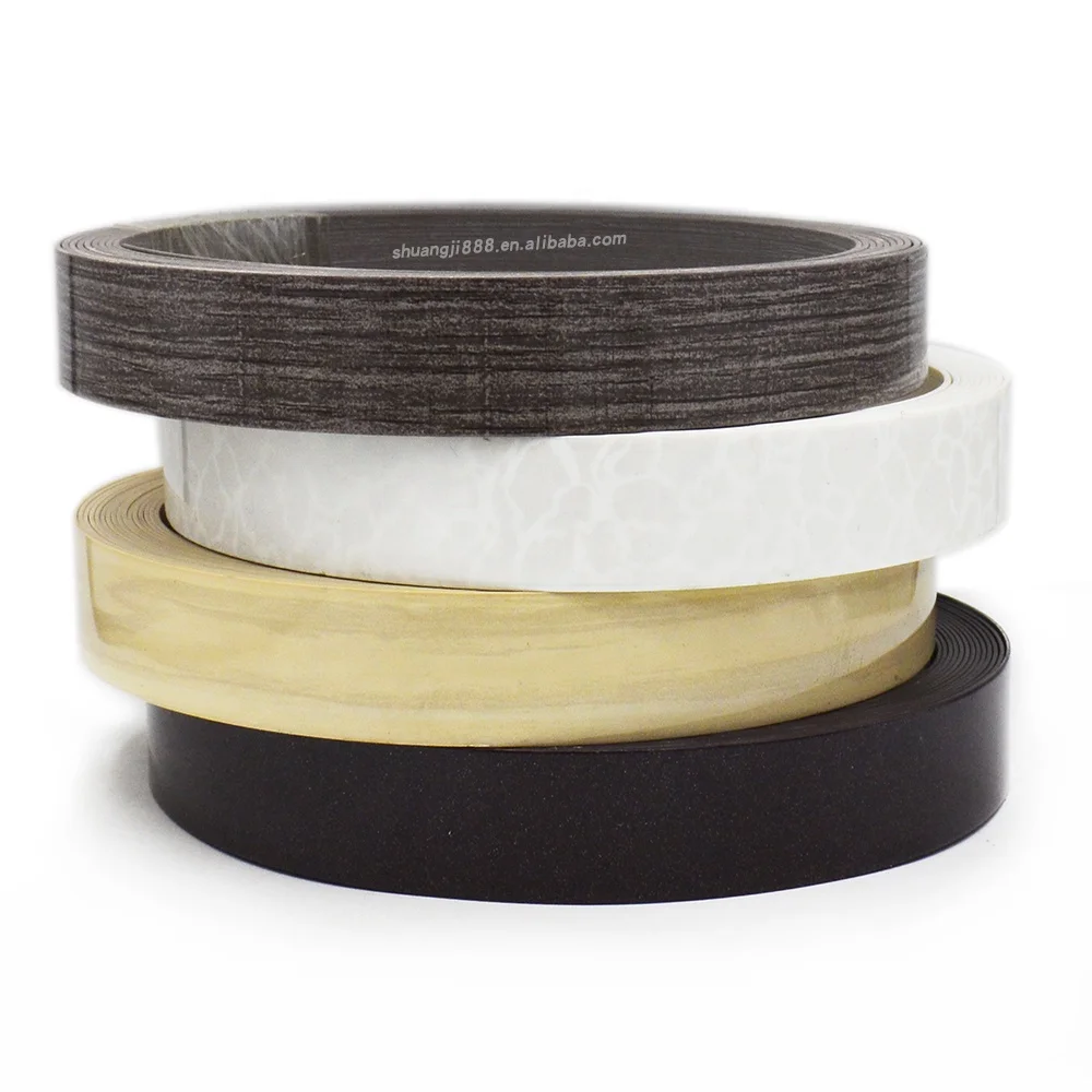 Plastic edge strips trim/Manufacturer PVC edge banding accessories rolls/Furniture edge banding