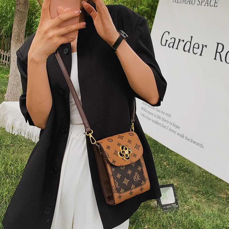 Hot sale Pu Leather Women Shoulder Handbag mini Sling Bags For kid Girls Shoulder  Wholesale Cell Phone Wallet messenger bag