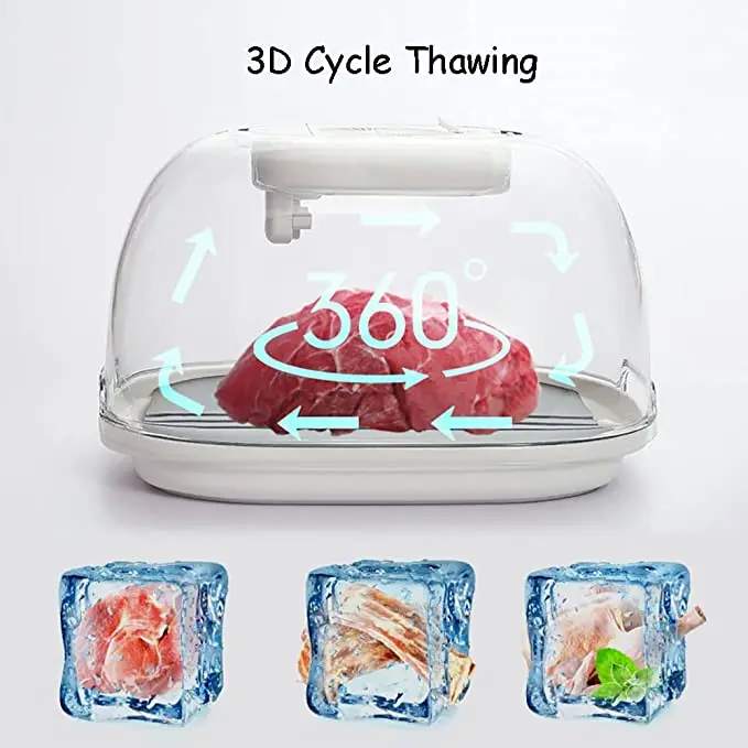 2023 Hot Selling 2 in 1 Defrosting Tray Thawing Household Defrosting Box for Frozen Meat, Chicken, Fish, Steak