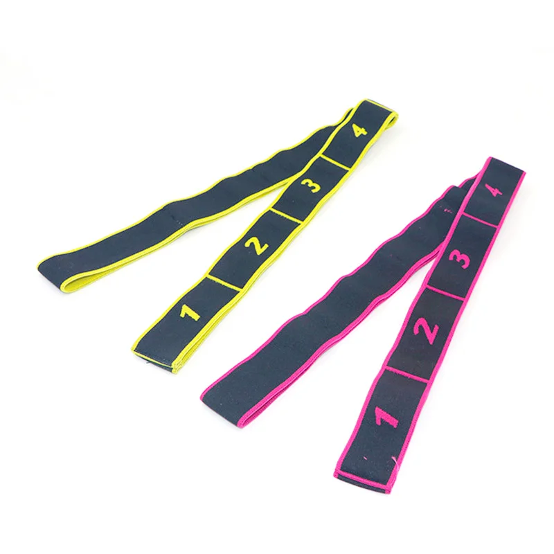 Low Moq Yoga Strap Manufacturer Different Color Resistance Strap Belt With Multi-section Digital Tension