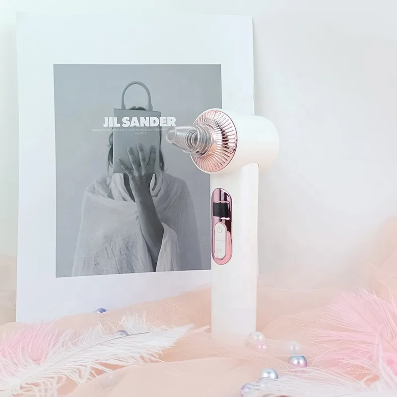 USB Rechargeable 6 Suction Heads LED Light Therapy Nose Cleaning Whitehead Peeling Pore Vacuum Blackhead Remover