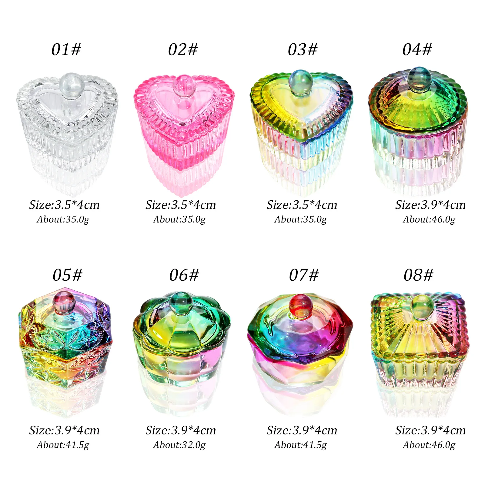 Crystal Dappen Dish for Lid Monomer Acrylic Nail Liquid Glass Crystal Cup Tools for Professional Use and Home Use