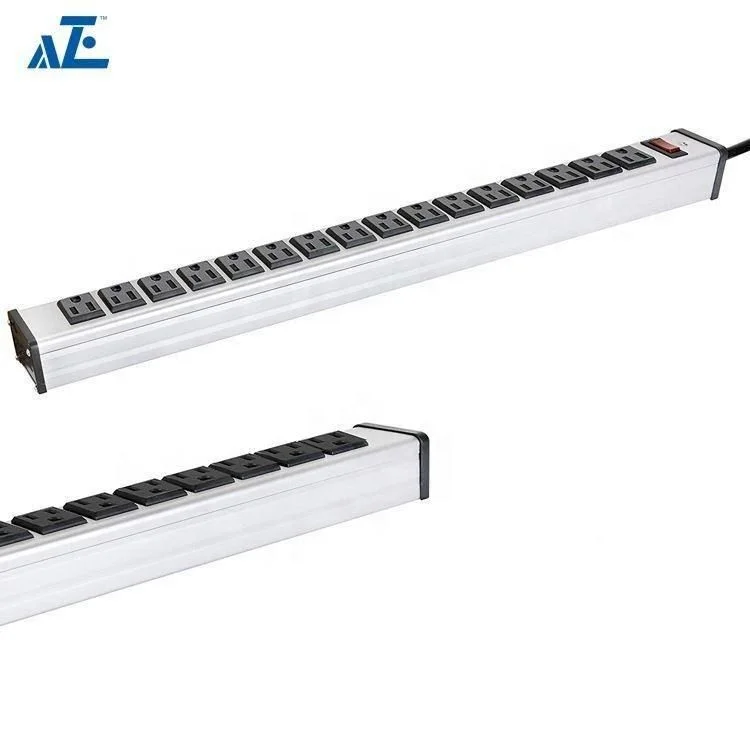16 Outlet Heavy Duty Metal USA Power Strip Surge Protector White Power Strip For Kvm Console