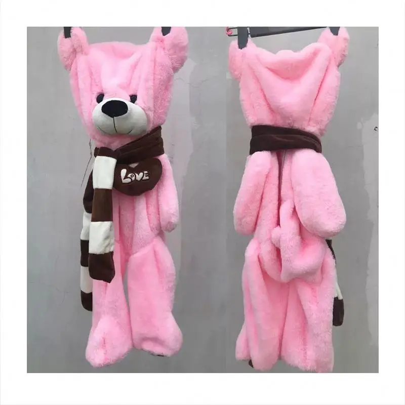 Custom 180CM Plush Toy Giant Scarf Unstuffed Cotton Skin Bear Soft For Valentines Children Birthday Party Gift
