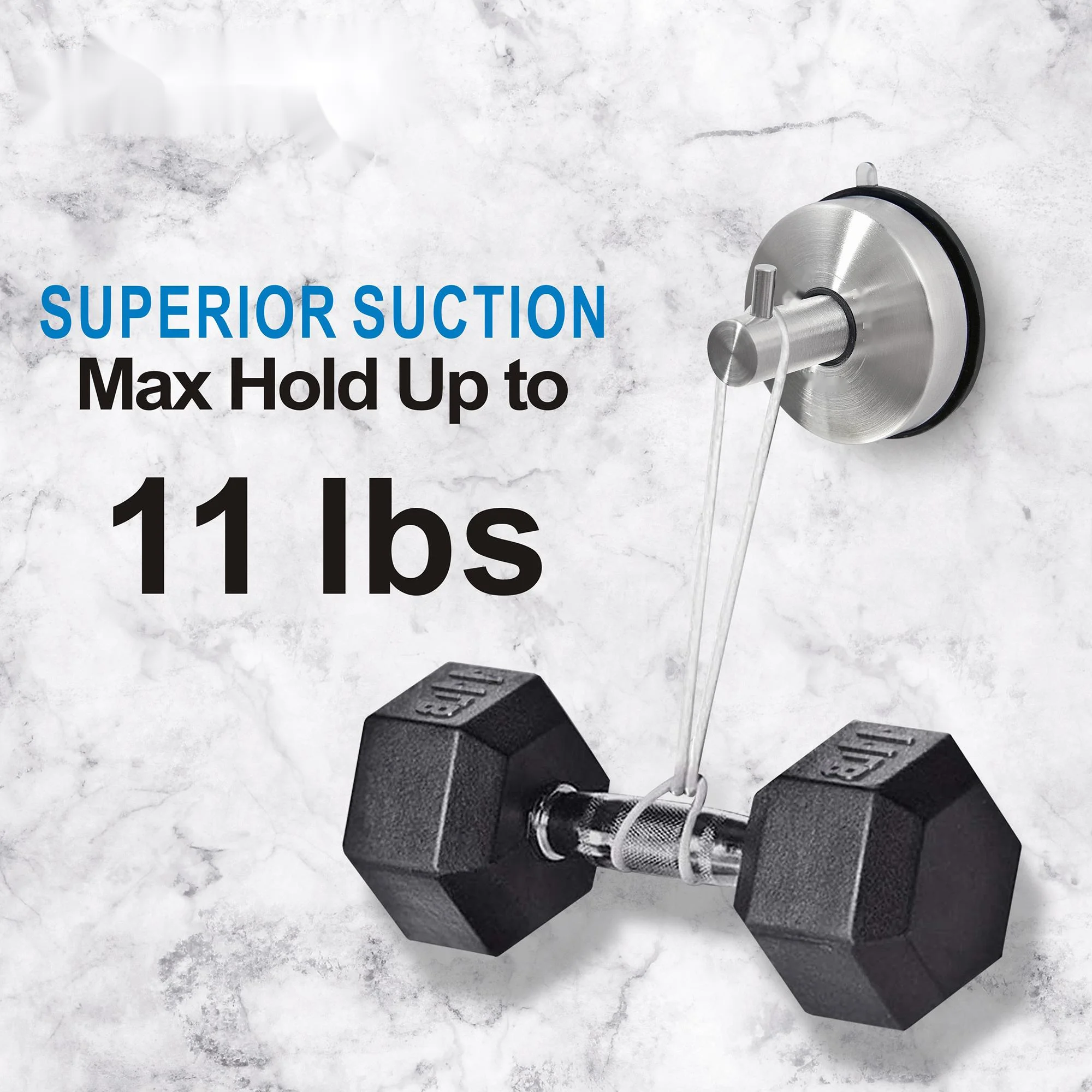 SUS 304 Stainless Steel Suction Cup Hooks for Bathroom,Kitchen,Bedroom