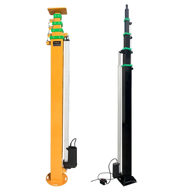 4-9 meters high for camera monitoring and lighting antenna Electric telescopic mast