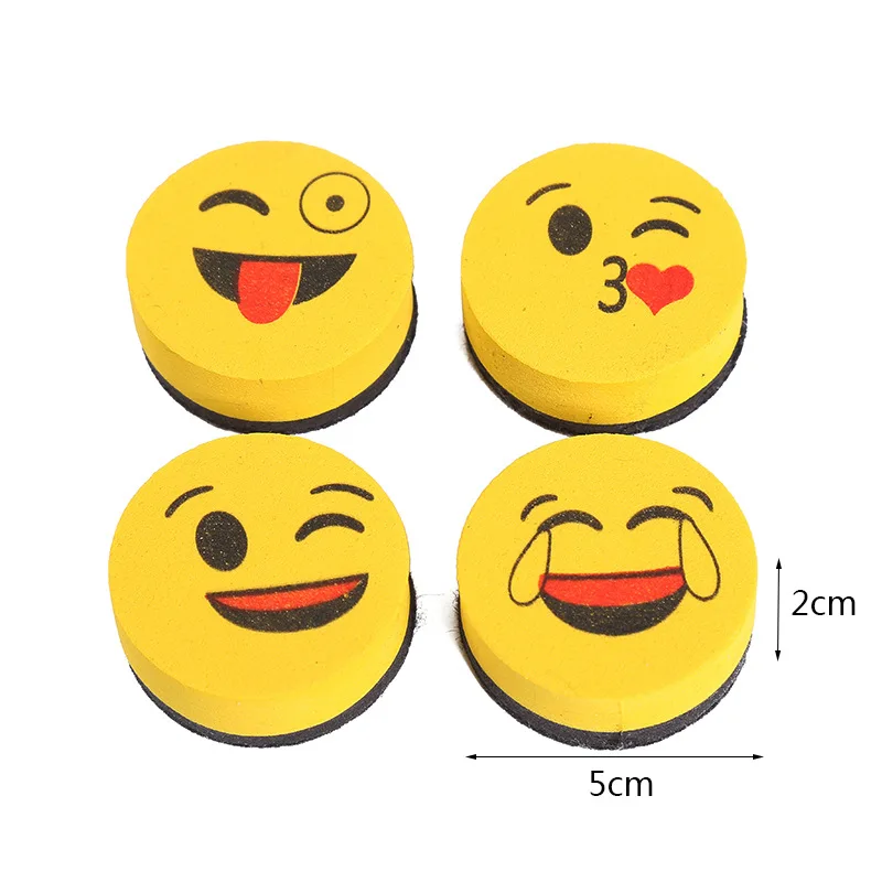 Creative smiling face eraser cartoon magnetic white cute sponge spot