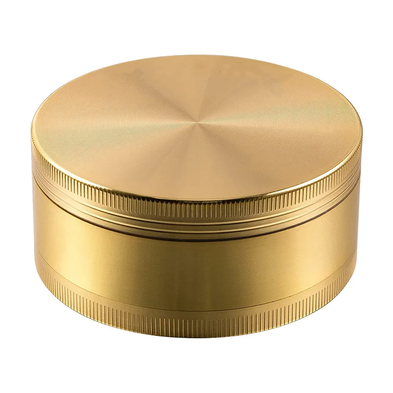 Flat zinc alloy smoke grinder 75MM (3) inch three-layer manual metal grinder Herb Grinder