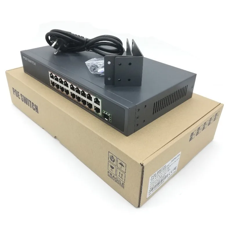  Sdapo фабрика OEM и ODM PSE1816GSR V2.0 16 портов PoE + 2TP 1 для программирования в производственных условиях 150W/Свитч 48V удлинитель 250