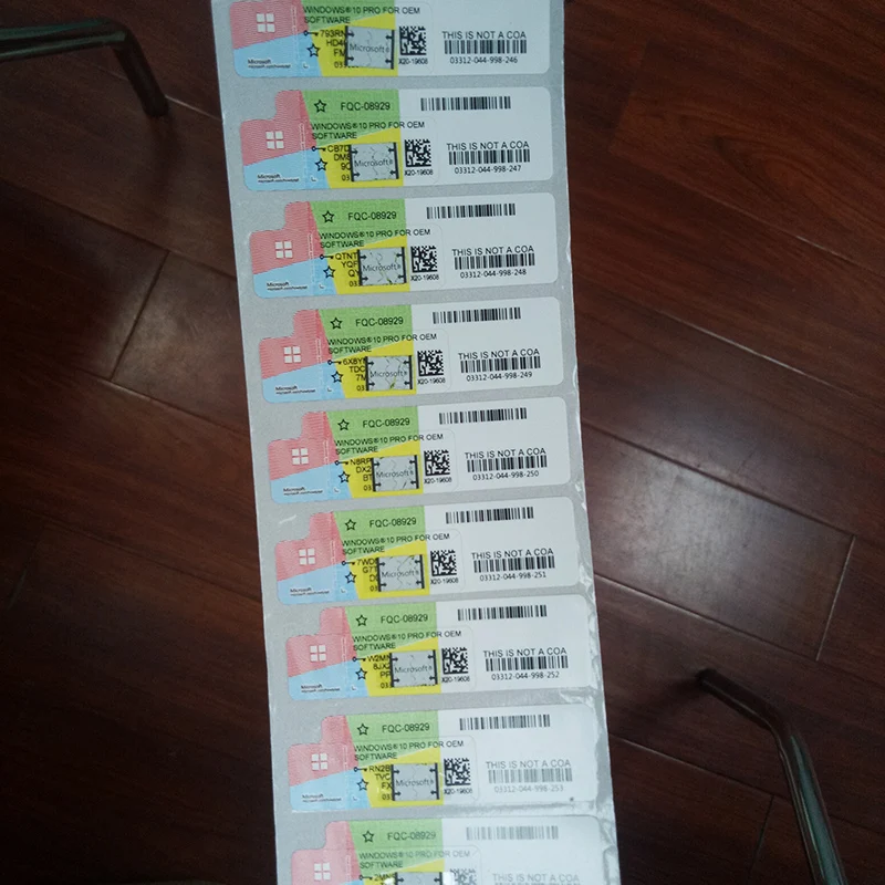 Пожизненная гарантия оригинальная Microsoft Windows 7 профессиональная наклейка COA Win Pro Лицензионная