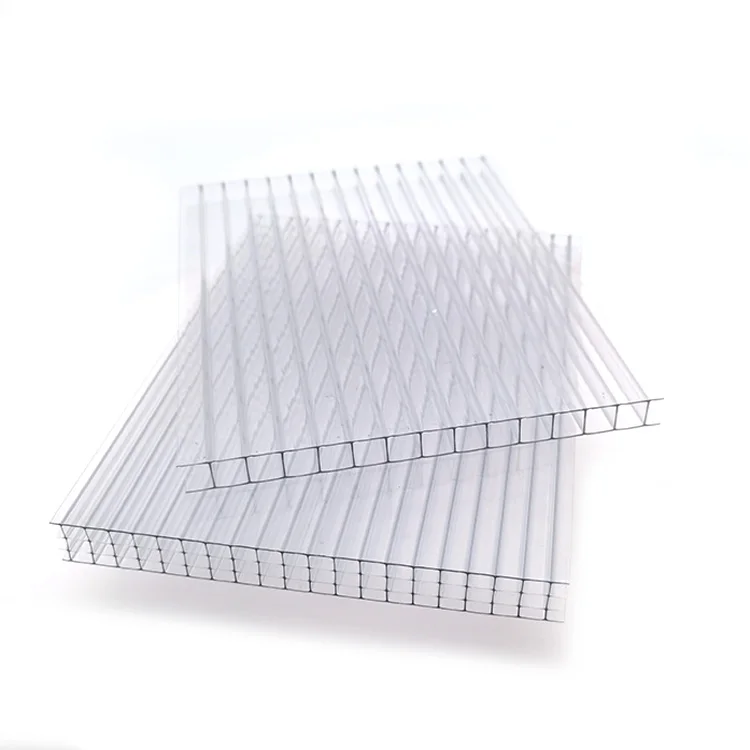 100% virgin material White transparent multi wall polycarbonate hollow sheet for Roofing cover