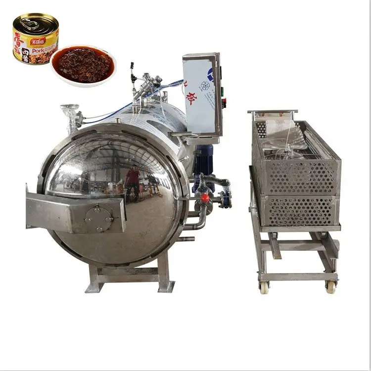 Semi Automatic Cans Food Retort Sterilizing Machine Dried Tofu Autoclave Food Sterilizer
