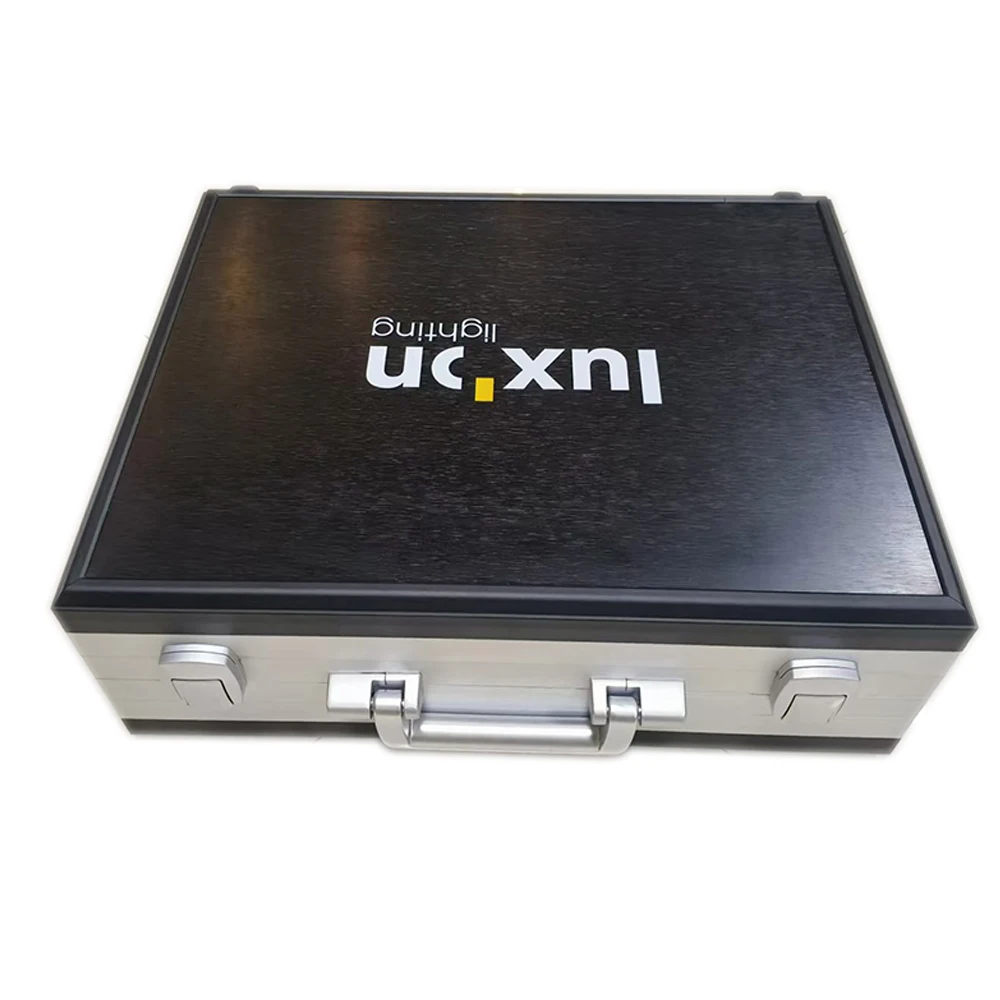 Patented aluminum alloy lamp barrel toolbox with plugs Instrument Box case Hardware Storage Tool Box Suitcase With Sponge