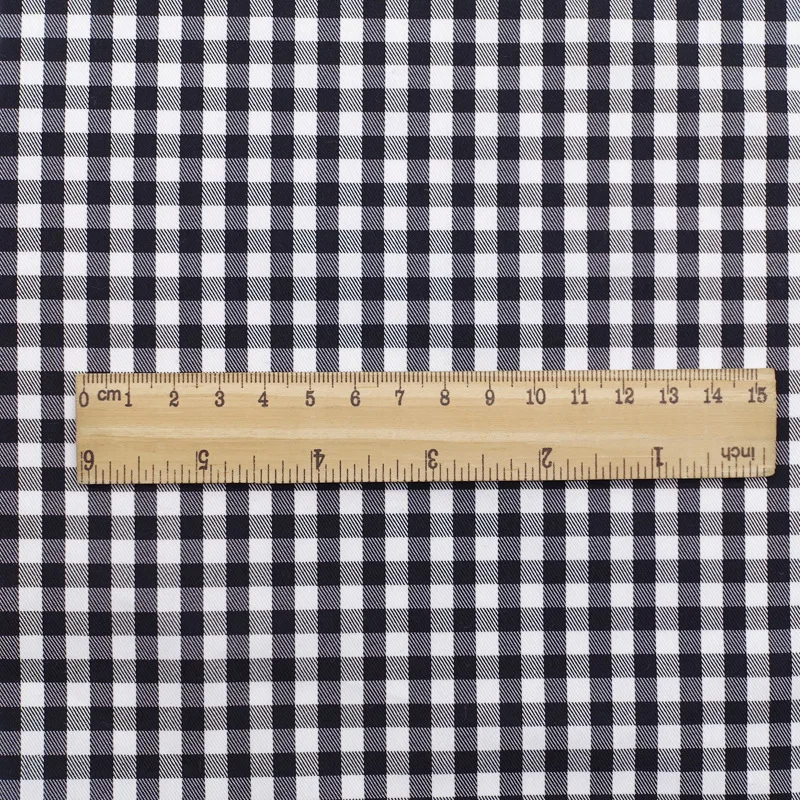 Wholesale Cotton Nylon Blend yarn dyed plaid Garment Material Classic Check Shirt Fabric