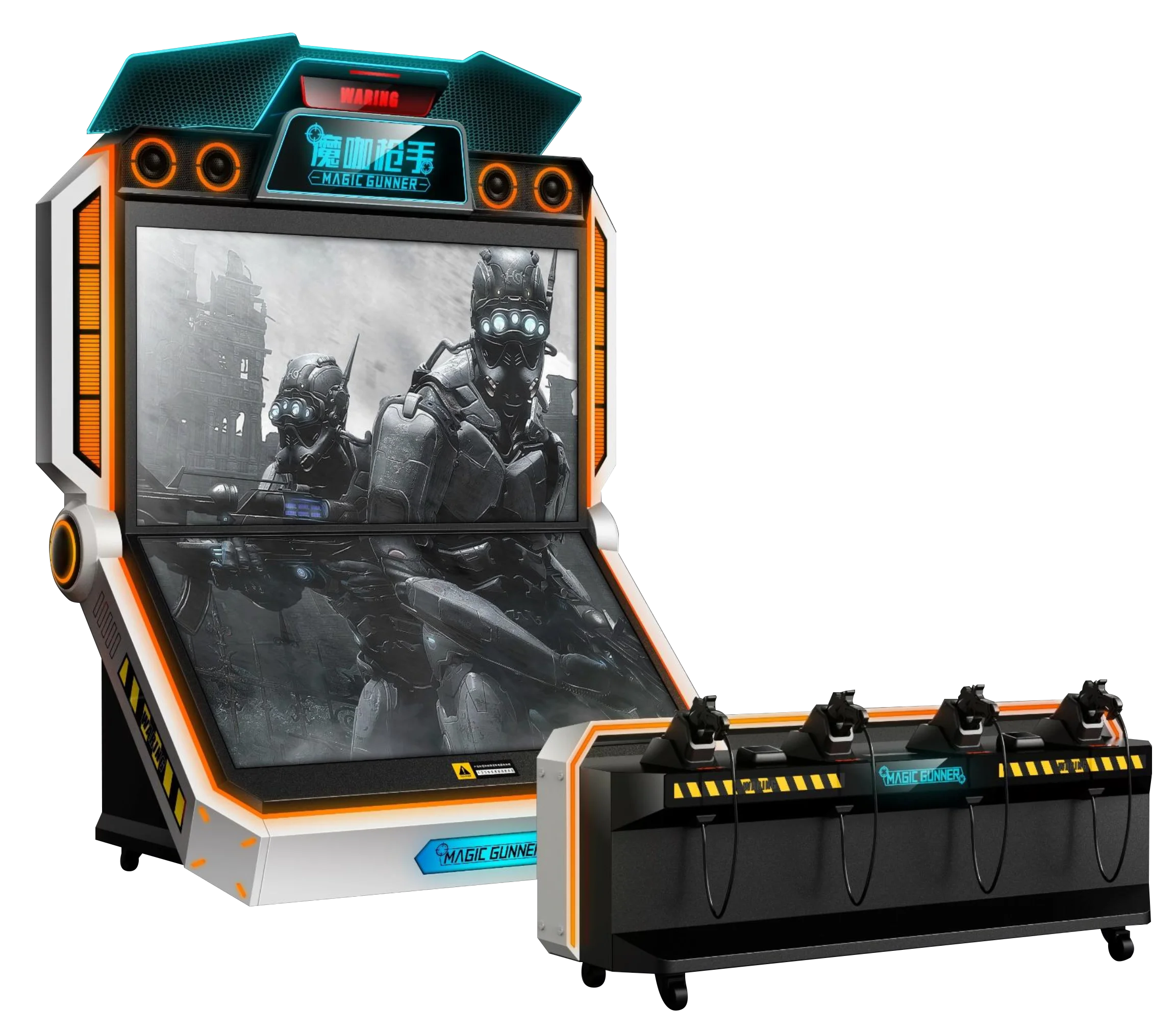 Immersive 9D Virtual Reality Target Shooting Games Indoor Metal Sniper AR Gun for Kids and Adults-Time Crisis