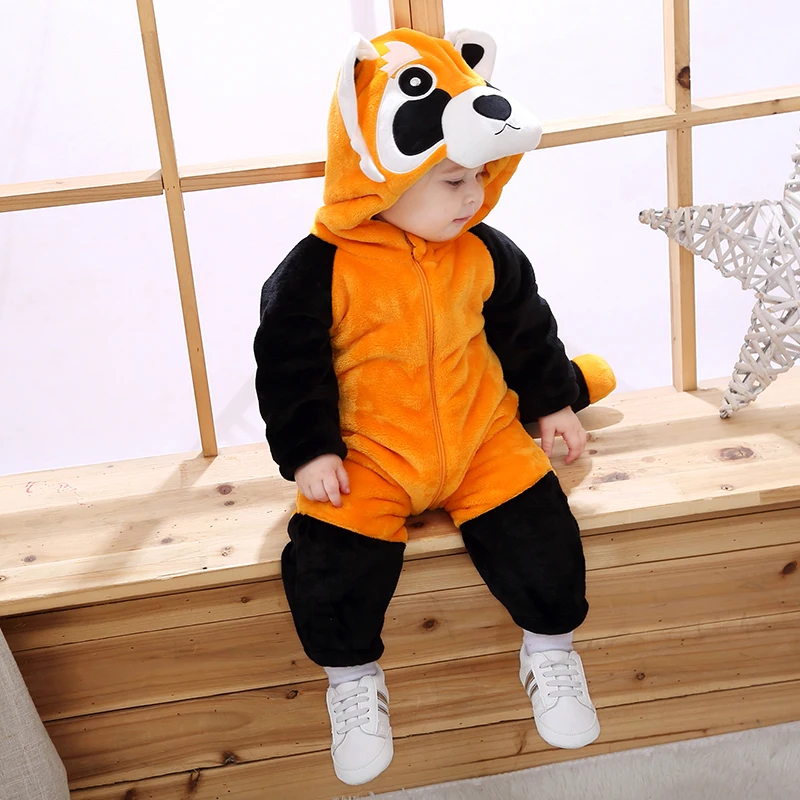 Winter Baby Carnival Cosplay Dinosaur Fox Romper Toddler Halloween Cartoon Jumpsuit