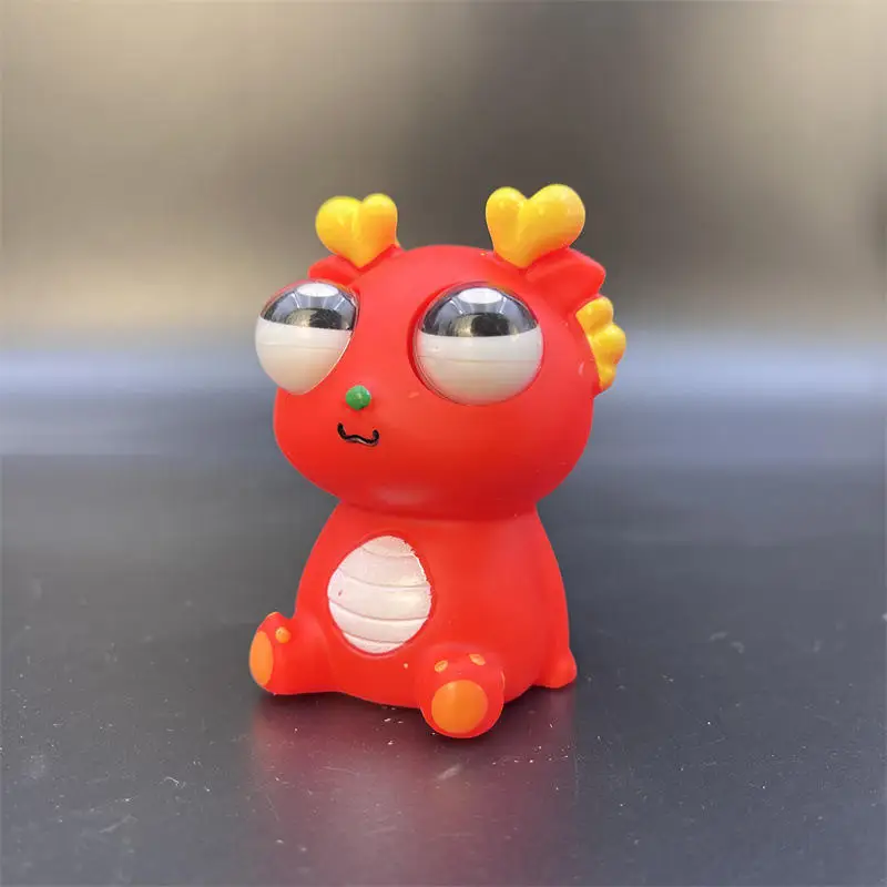 Creative Pop Eye Dragon Pinch happy relief toy Pop the Year of the Dragon Squeeze Googly eye dragon doll vent toy
