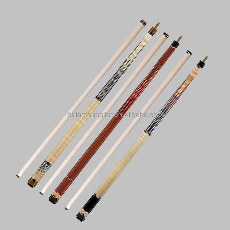 Inlay Billiard carom cue for korean carom stick square core butt laminated solid wood shaft  3/10-8 joint snooker cue