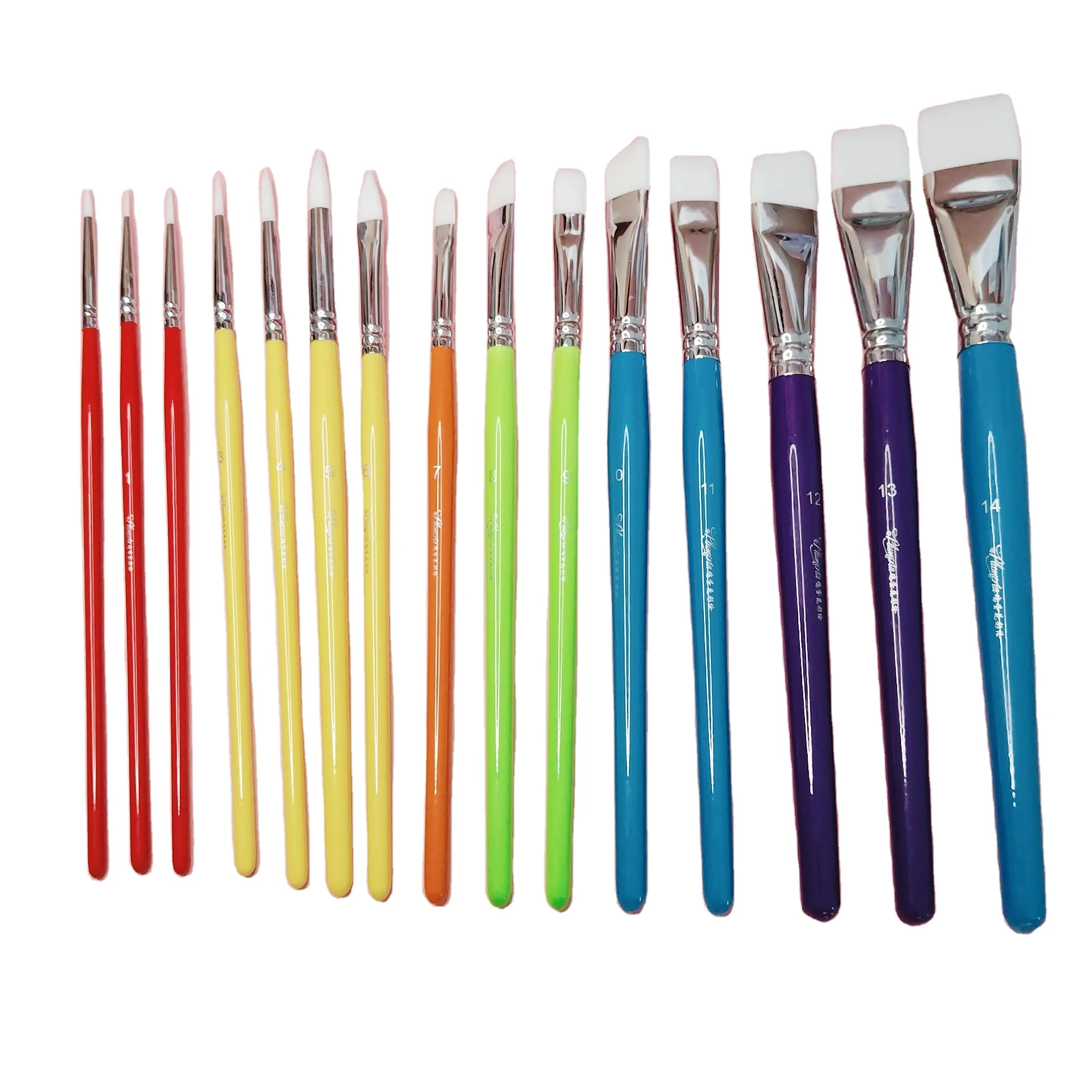 15 pcs Nylon Hair  Paint Brush Set Acrylic Oil Painting Artist Paint Brush Set