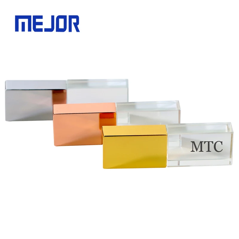 Cristal business gift 4g flash stick black 8g transparent 3D glass Pen drive 64G crystal Usb 32GB
