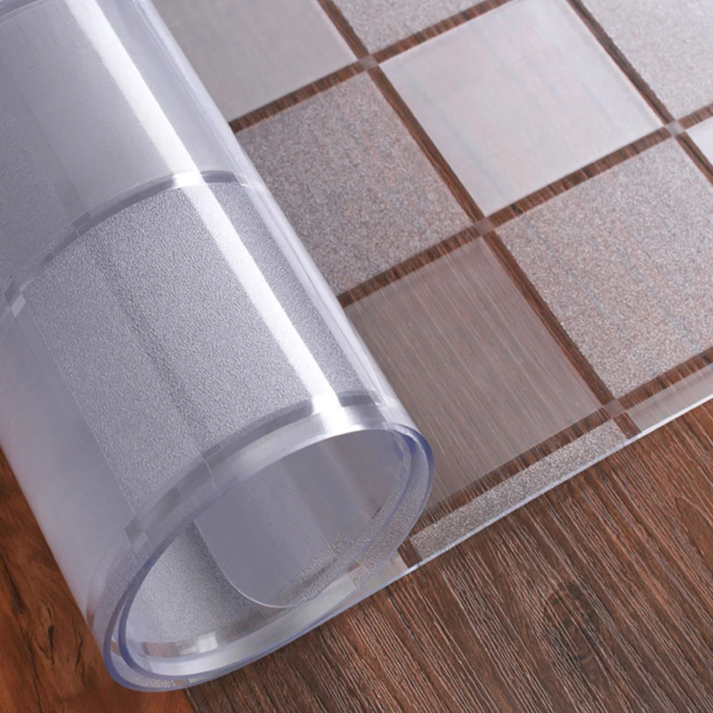 Embossed  transparent vinyl plastic clear pvc table cover