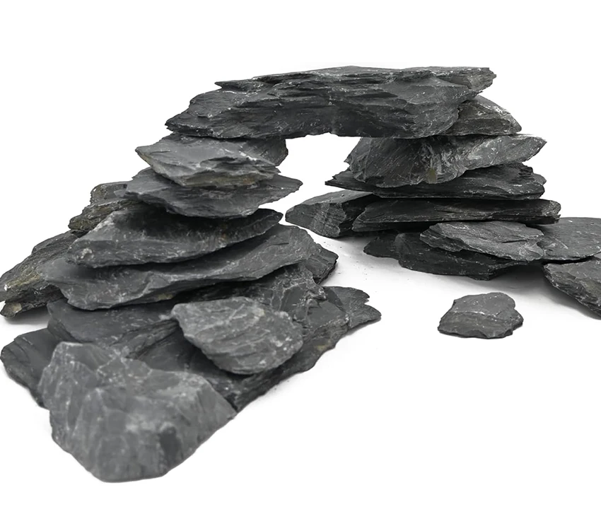Дешевый натуральный сланцевый камень от 2 до 4 дюймов идеальные камни для аквариумов ландшафтные миниатюрные и сказочные садовые украшения