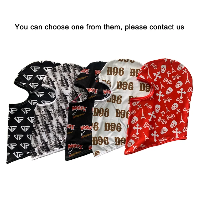 In stock 37 colors Camo Balaclava Headwear Accept Custom logo Knit Ski Masks Balaclava for Motorcycle