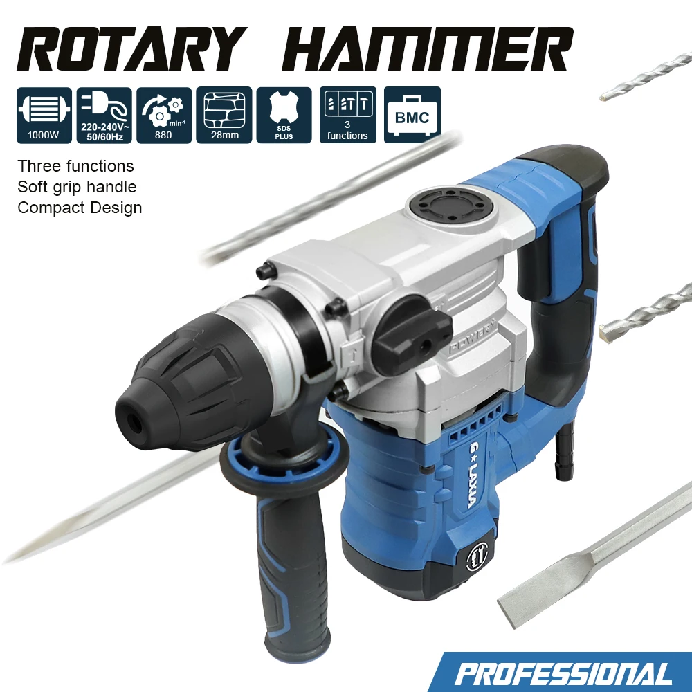 1000W 28MM professional Electric 3 functions Rotary Hammer
