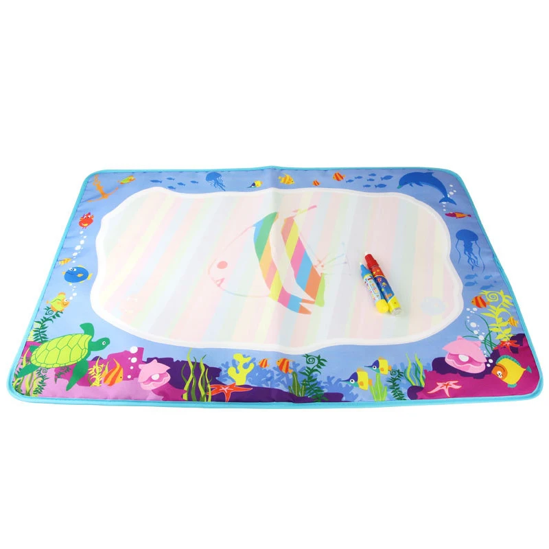 Kids games education floor water drawing doodle mat drawing toys with 26 letters and pens