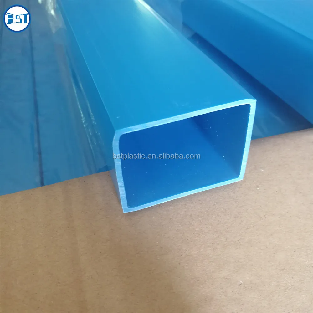 Custom Plastic PVC HDPE Square Tube Rectangle Hollow Pipe For Fence Rail Post